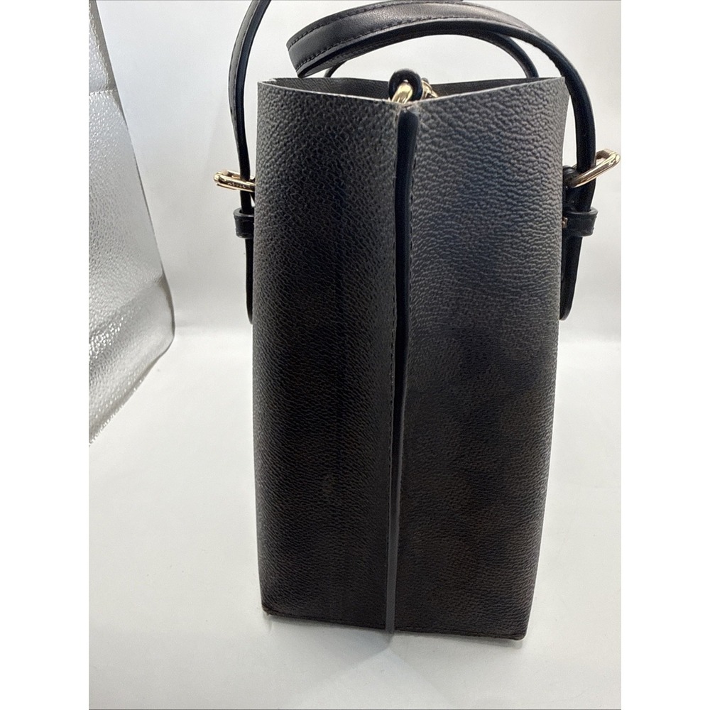 Coach Mollie Tote 25 in Signature Canvas Women Brown Black - Picture 5 of 12